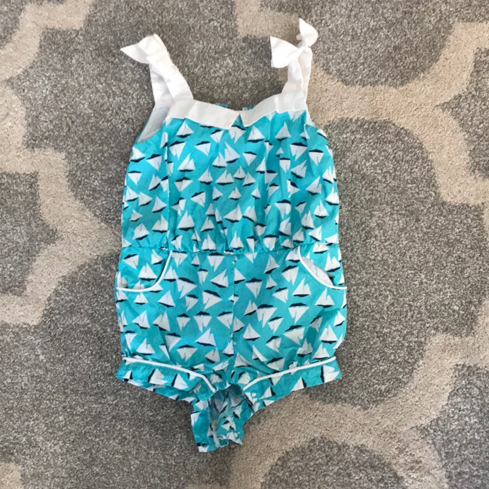 Janie and Jack sailboat romper